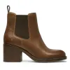 Varsity - Women's Block Heel Leather Chelsea Boots sold by Tru Clothing