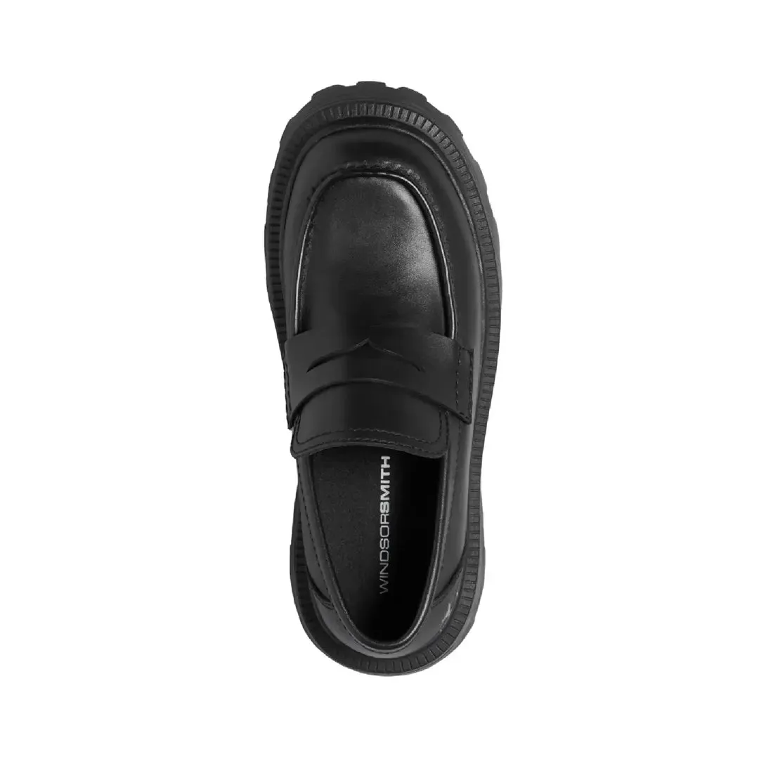 True - Women's Black Slip On Chunky Leather Loafers sold by Tru Clothing product image thumbnail 5