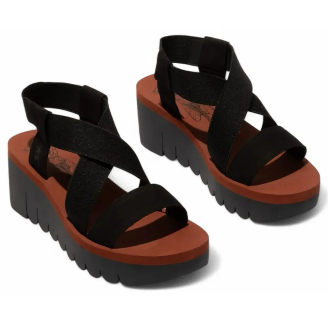 YABI922FLY - Women's Wedge Heel Leather Sandals sold by Tru Clothing product image thumbnail 2