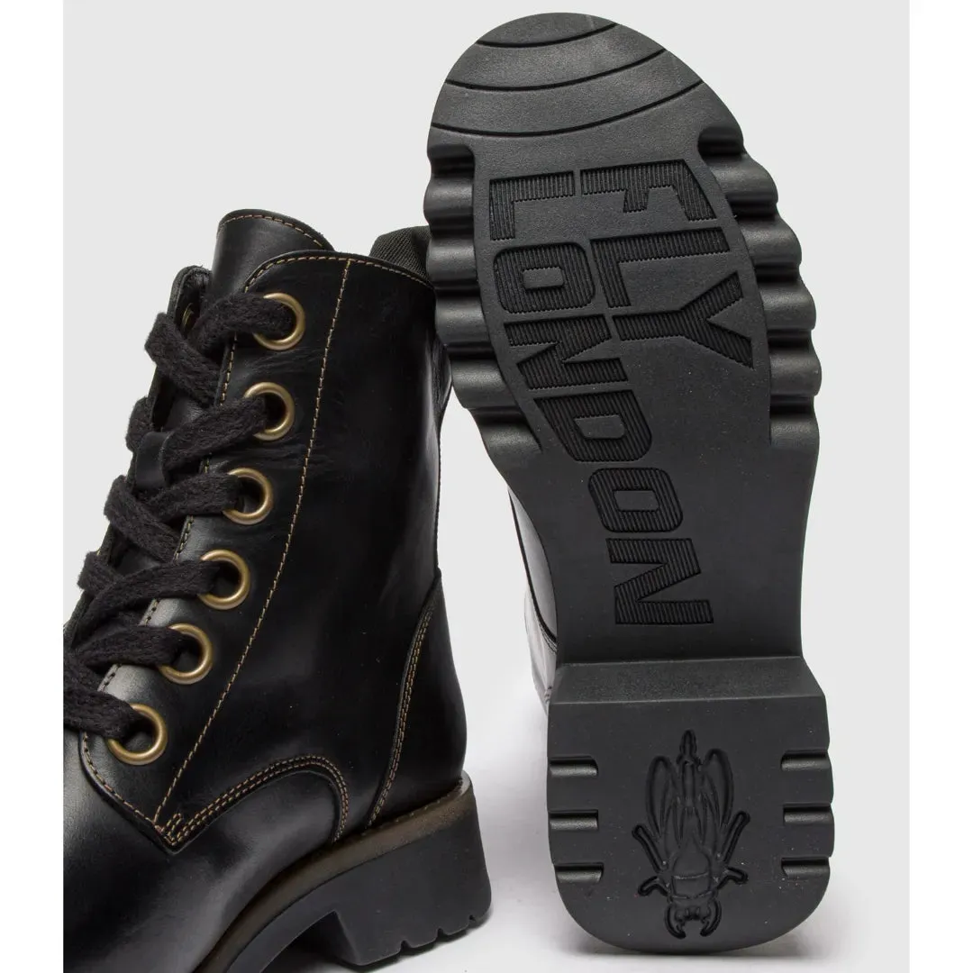 RAGI539FLY - Women's Lace Up Rug Leather Ankle Boots sold by Tru Clothing product image thumbnail 4