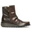 MON944FLY - Women's Wedge Heel Leather Ankle Boots sold by Tru Clothing