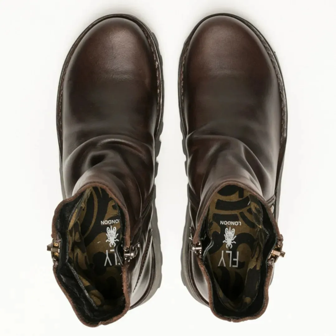 MON944FLY - Women's Wedge Heel Leather Ankle Boots sold by Tru Clothing product image thumbnail 4