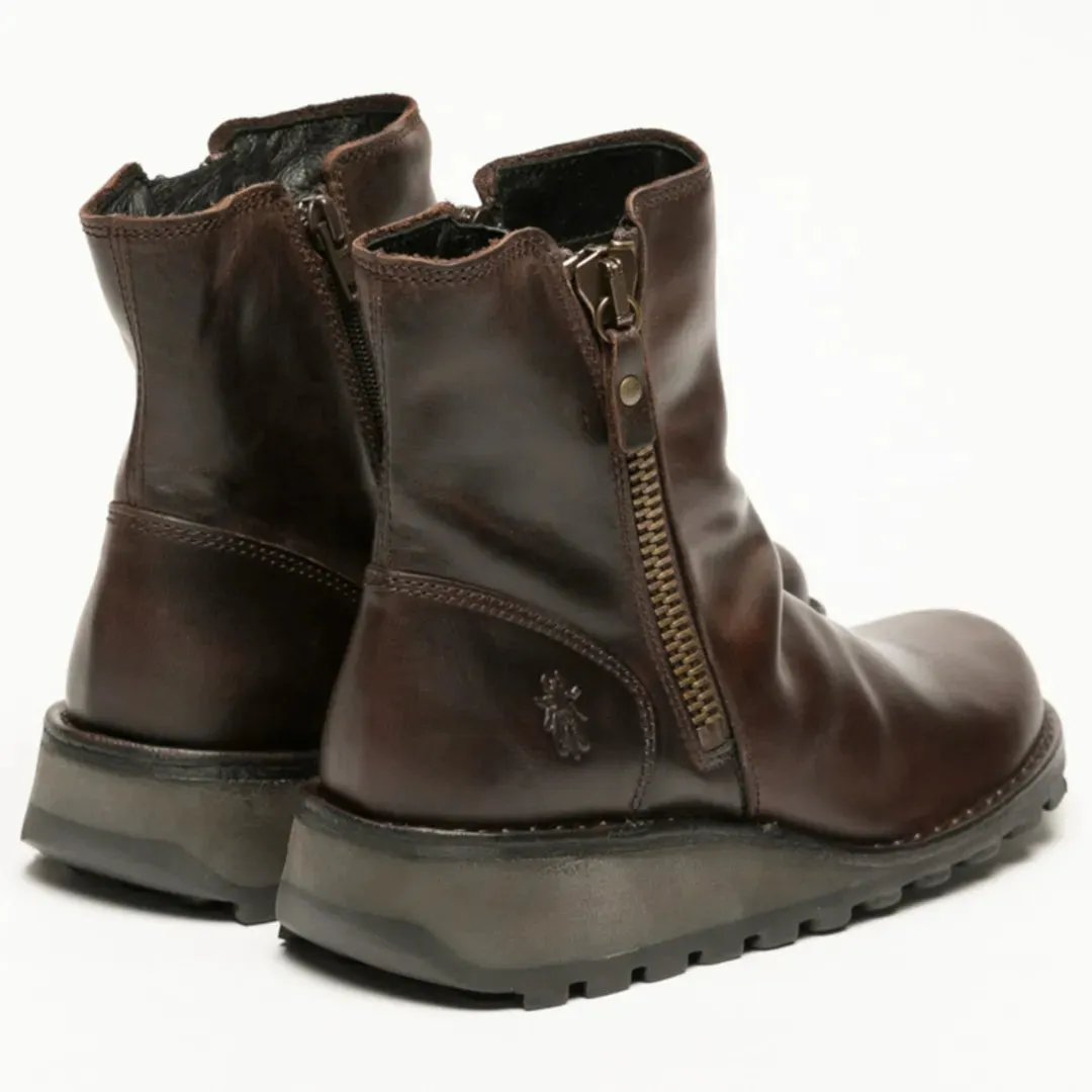 MON944FLY - Women's Wedge Heel Leather Ankle Boots sold by Tru Clothing product image thumbnail 3