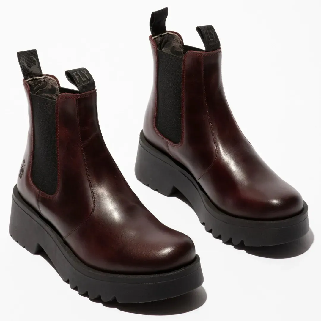 MEDI789FLY - Women's Wedge Heel Leather Chelsea Boots sold by Tru Clothing product image thumbnail 2