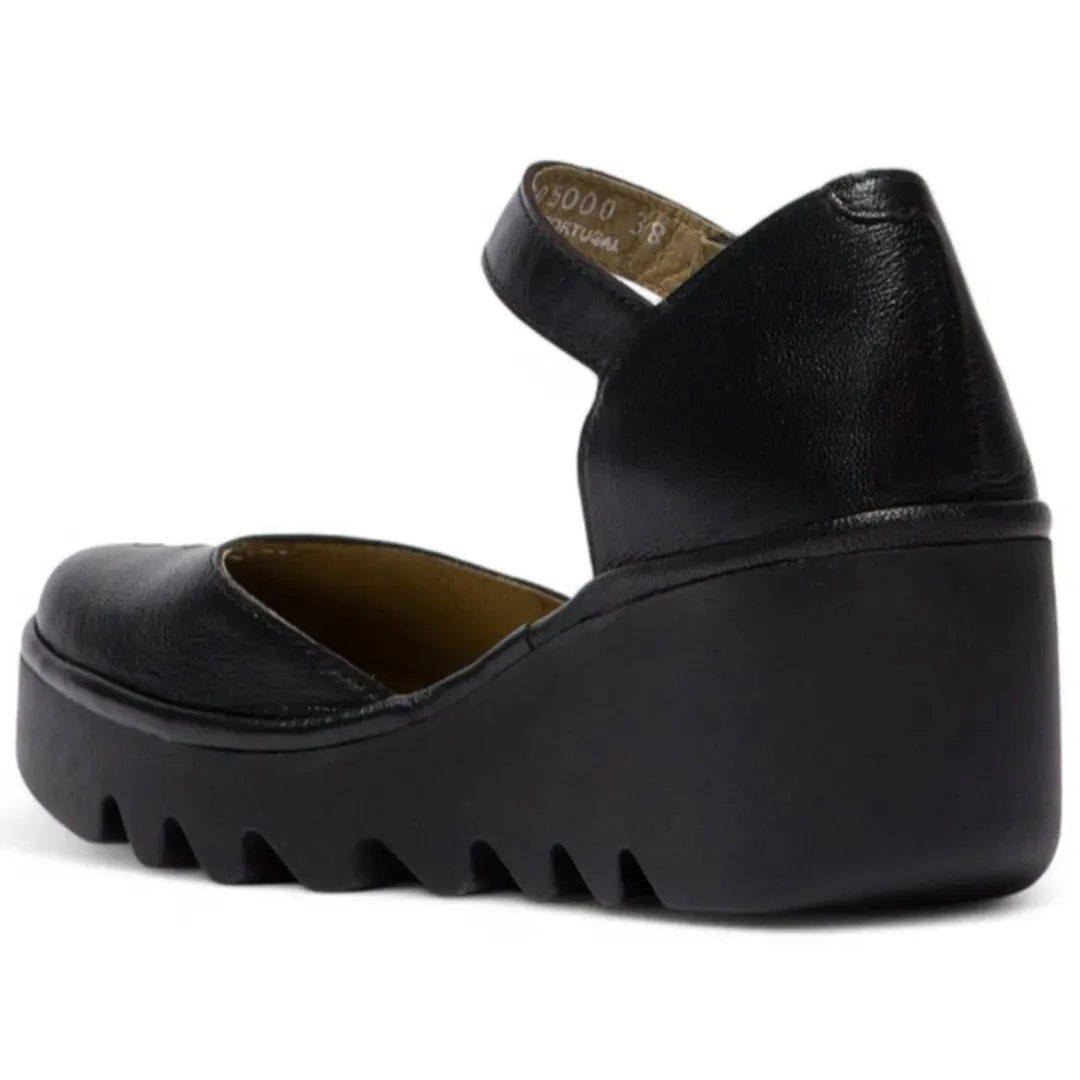 BISO305FLY - Women's Wedge Heel Closed Toe Leather Sandals sold by Tru Clothing product image thumbnail 3