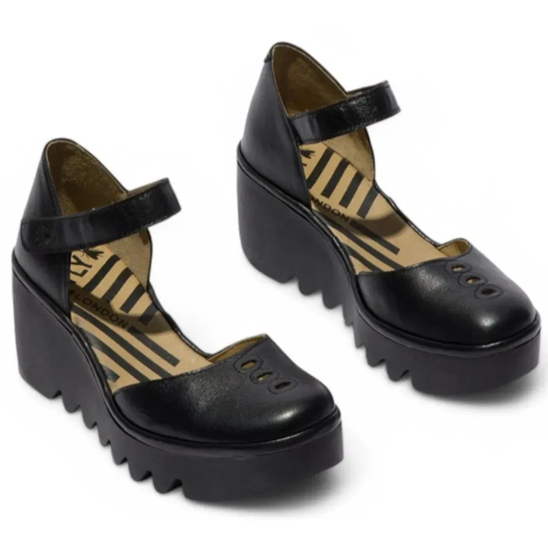 BISO305FLY - Women's Wedge Heel Closed Toe Leather Sandals sold by Tru Clothing product image thumbnail 2