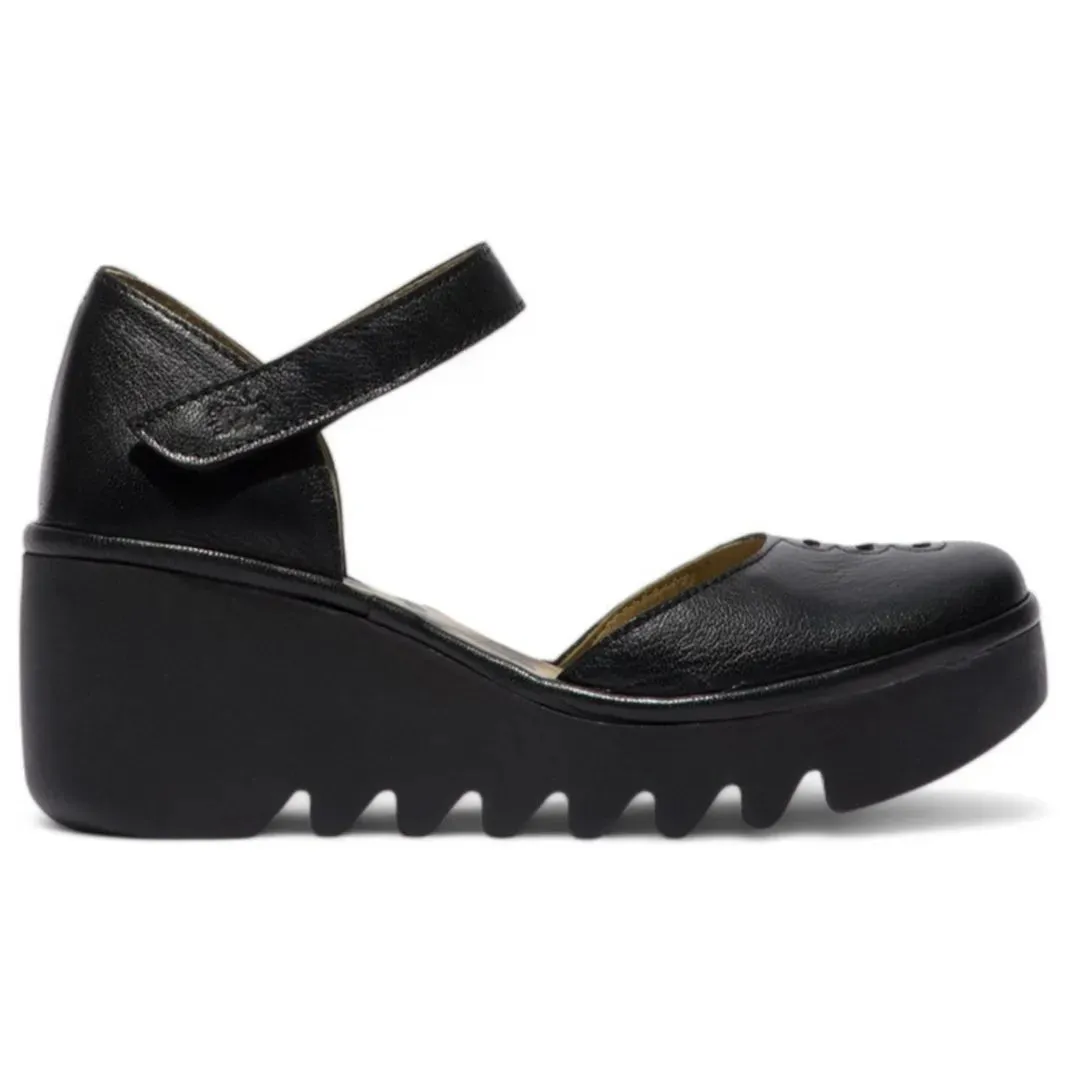 BISO305FLY - Women's Wedge Heel Closed Toe Leather Sandals sold by Tru Clothing