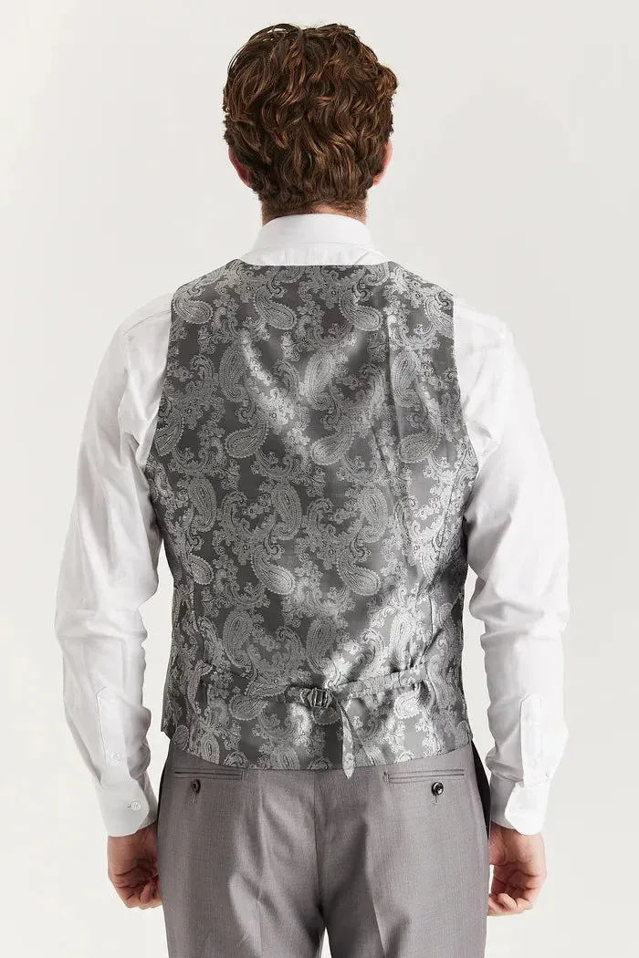 Edward - Men's Grey Tailored Fit Waistcoat sold by Tru Clothing product image thumbnail 2