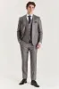 Edward - Men's Grey 3 Piece Stitch Lapel Classic Suit sold by Tru Clothing