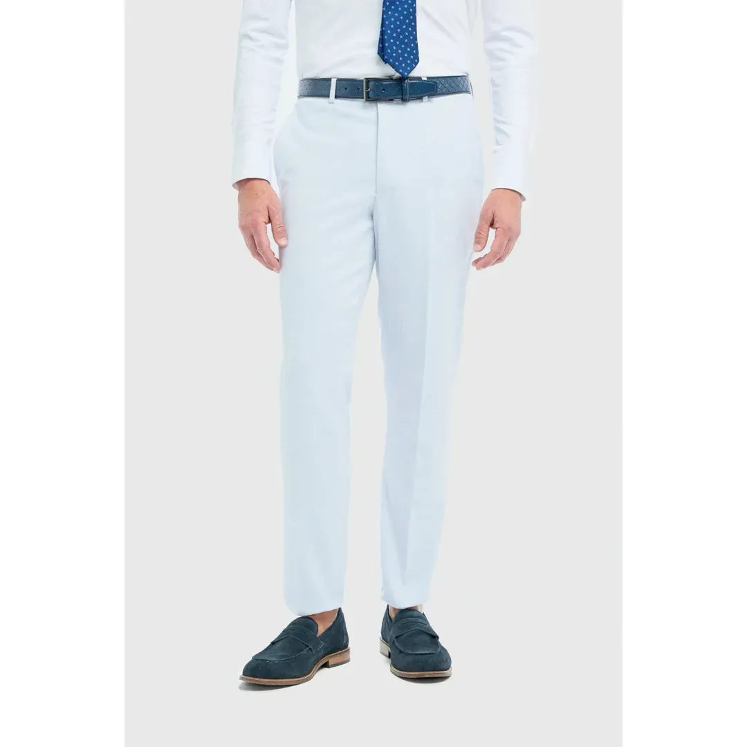 Tropez - Men's Sky Blue Formal Trousers sold by Tru Clothing