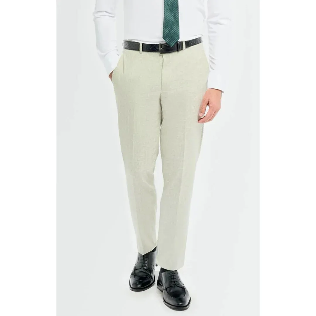 Tropez - Men's Sage Green Formal Trousers sold by Tru Clothing