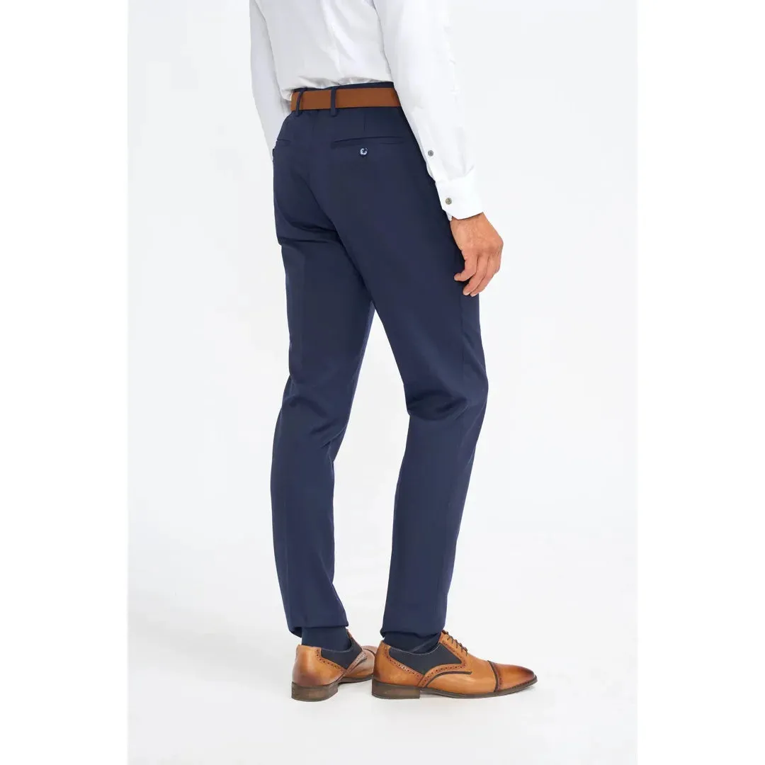 James - Men's Navy Blue Wool Formal Trousers sold by Tru Clothing product image thumbnail 2