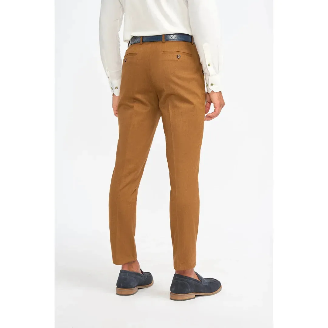 James - Men's Camel Brown Formal Trousers sold by Tru Clothing product image thumbnail 2