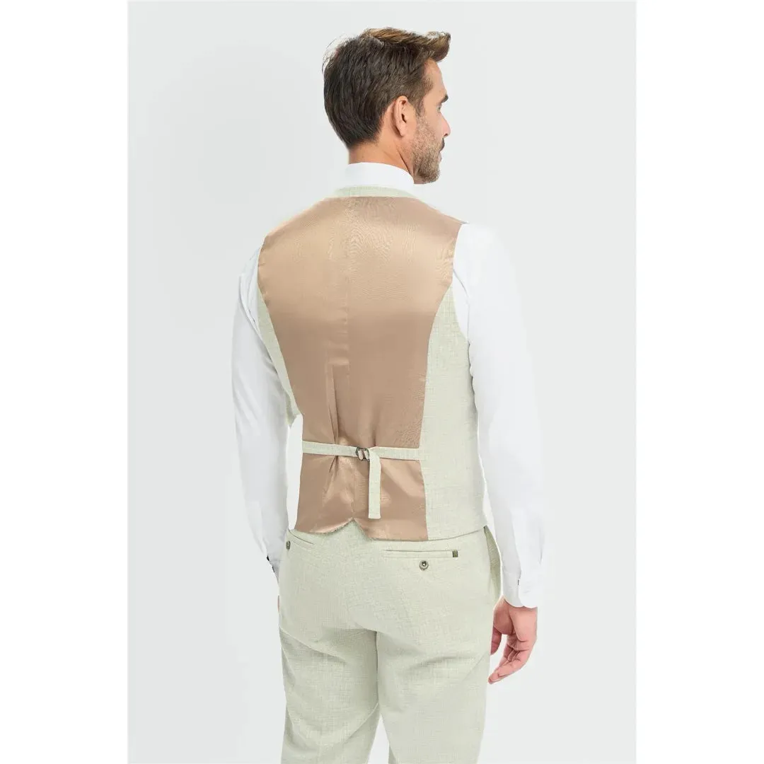 Tropez - Men's Sage Green Waistcoat sold by Tru Clothing product image thumbnail 3