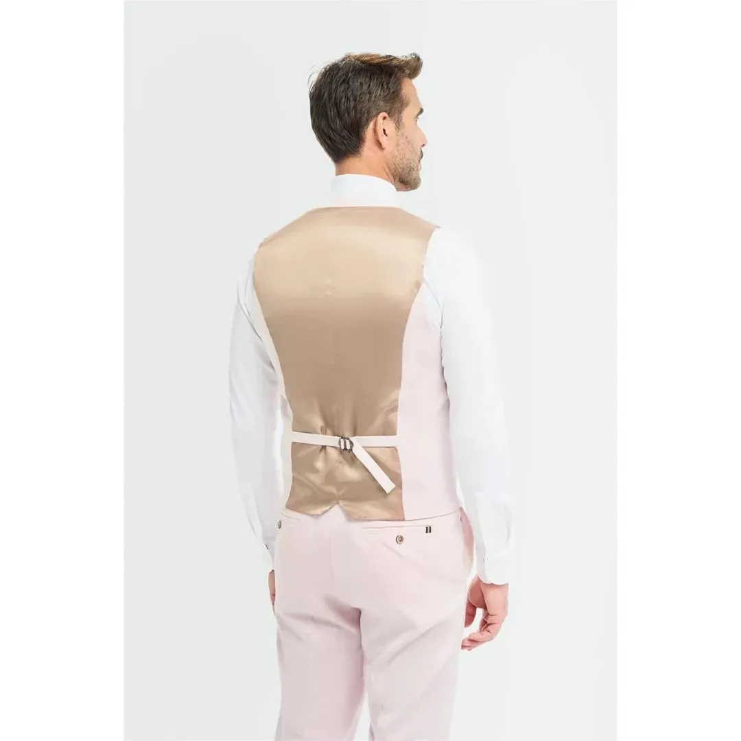 Tropez - Men's Pink Waistcoat sold by Tru Clothing product image thumbnail 2