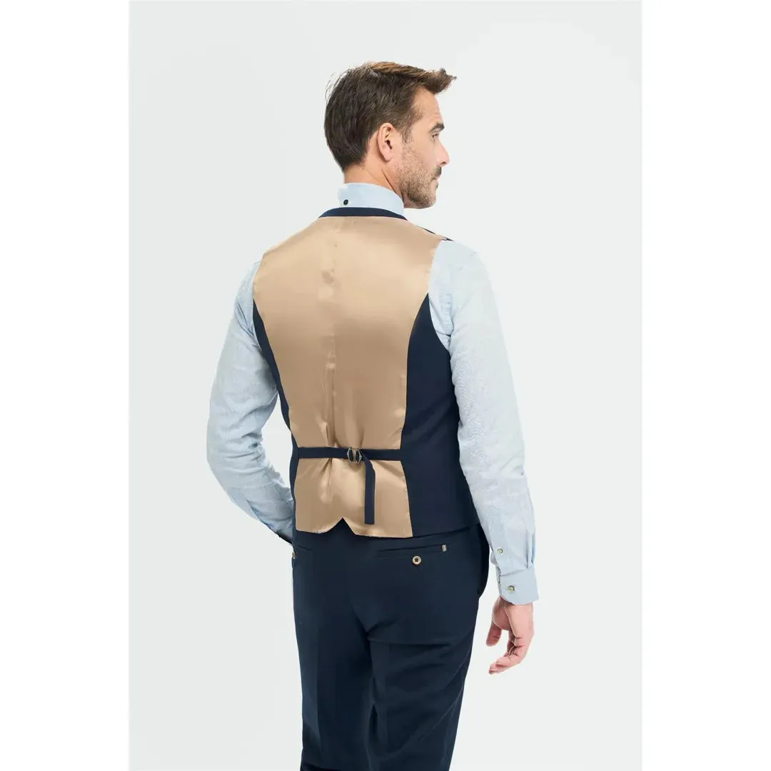 Tropez - Men's Navy Waistcoat sold by Tru Clothing product image thumbnail 2