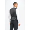 Roberto - Men's Black Shadow Stripes Waistcoat sold by Tru Clothing