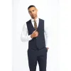 Malibu - Men's Navy Tailored Fit Waistcoat sold by Tru Clothing