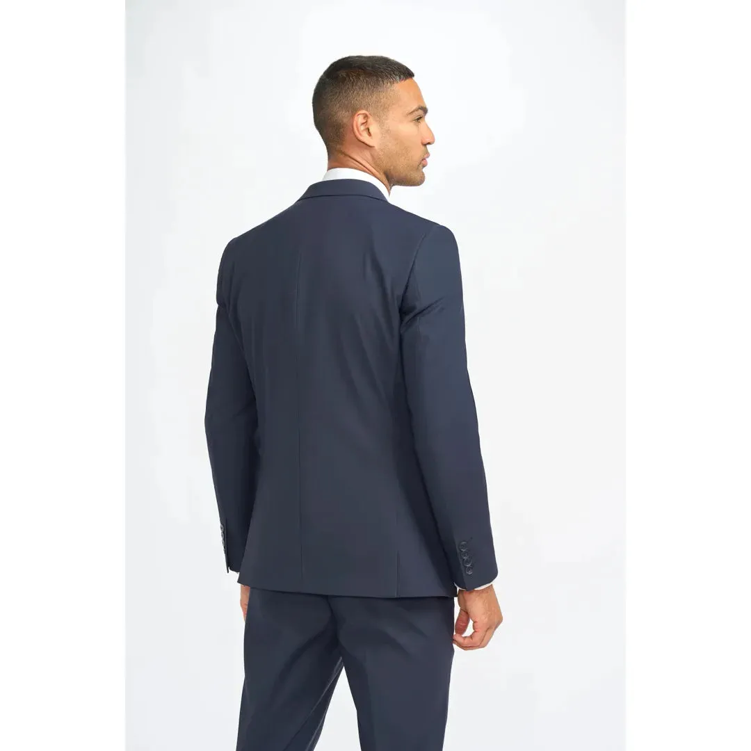 Malibu - Men's Navy Tailored Fit Blazer sold by Tru Clothing product image thumbnail 5