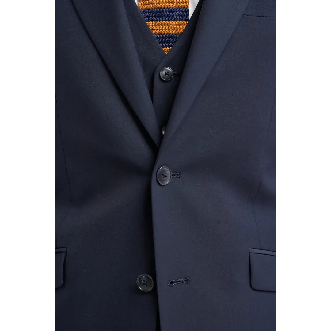 Malibu - Men's Navy Tailored Fit Blazer sold by Tru Clothing product image thumbnail 3