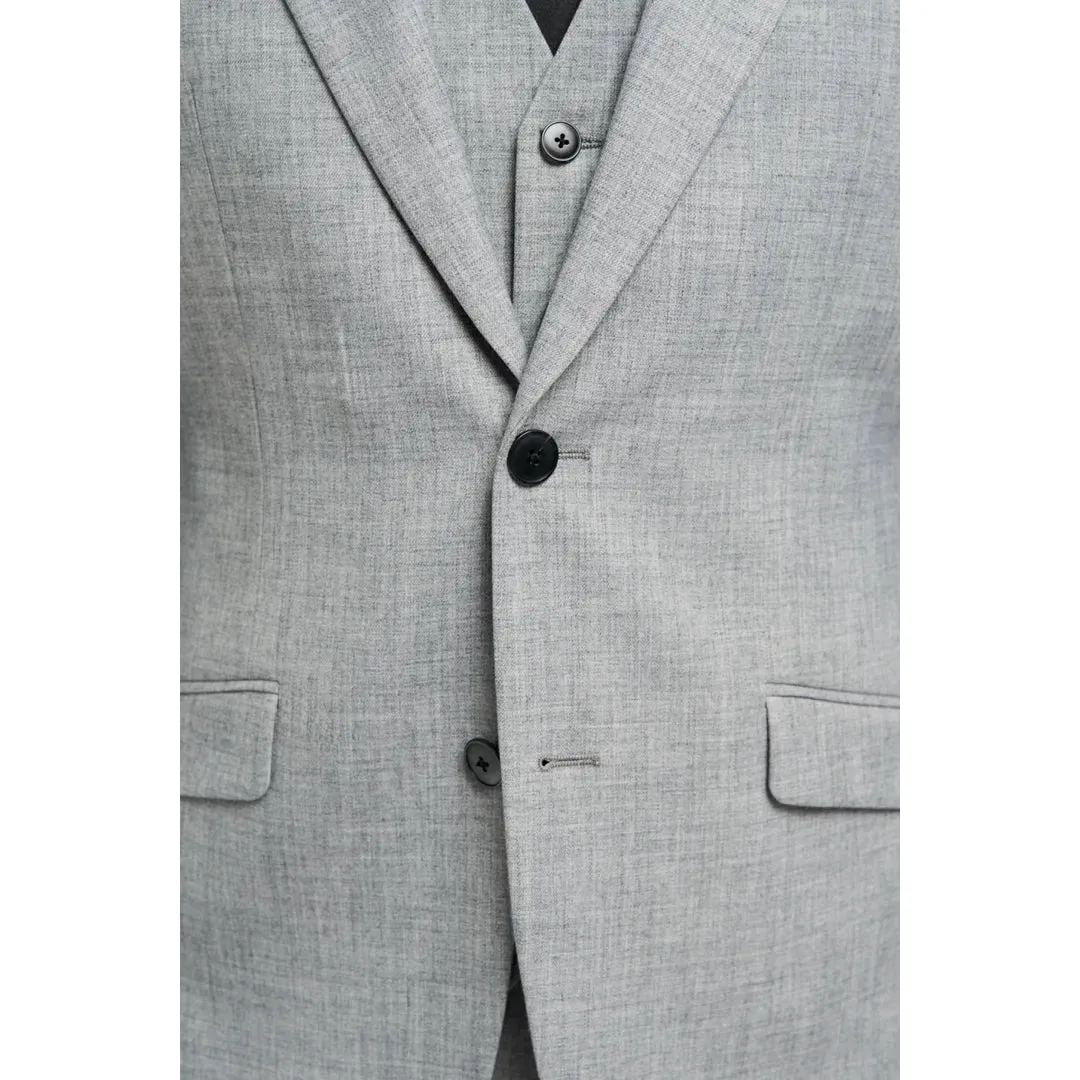 Malibu - Men's Grey Tailored Fit Blazer sold by Tru Clothing product image thumbnail 3
