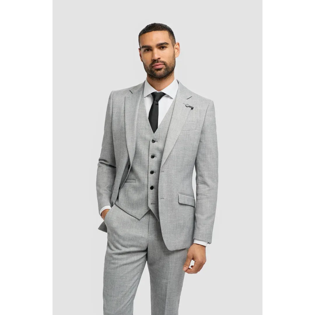 Malibu - Men's Grey Tailored Fit Blazer sold by Tru Clothing