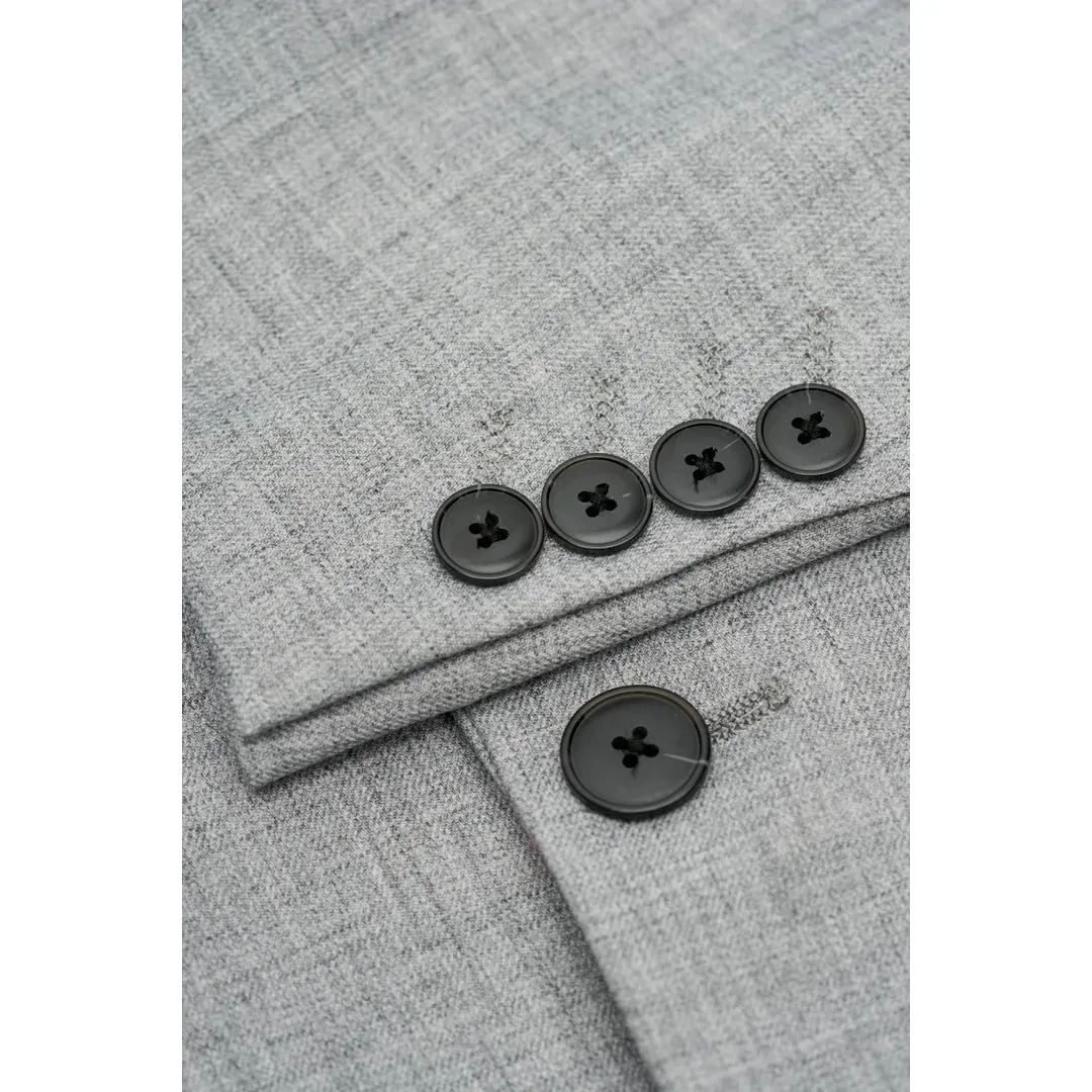 Malibu - Men's Grey Tailored Fit Blazer sold by Tru Clothing product image thumbnail 4