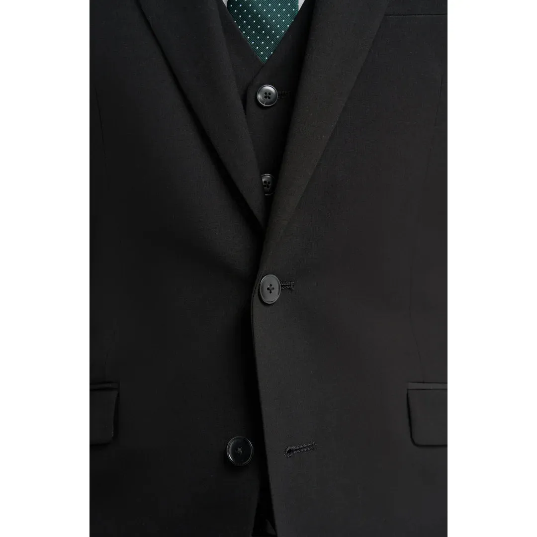 Malibu - Men's Black Tailored Fit Blazer sold by Tru Clothing product image thumbnail 3
