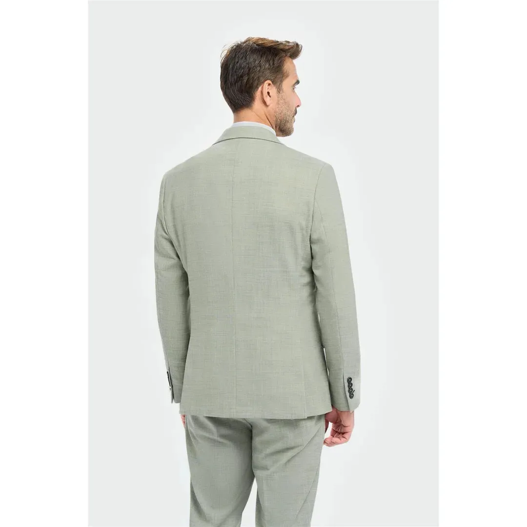 Camden - Men's Sage Green Tailored Fit Blazer sold by Tru Clothing product image thumbnail 4
