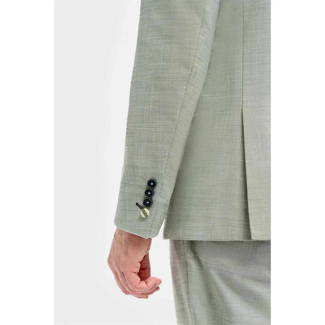 Camden - Men's Sage Green Tailored Fit Blazer sold by Tru Clothing product image thumbnail 3