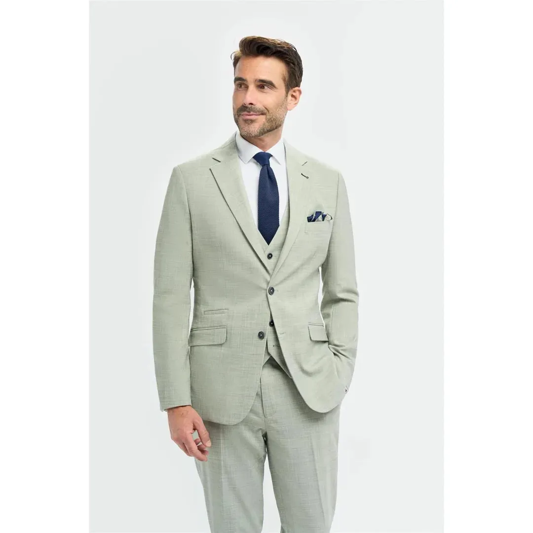 Camden - Men's Sage Green Tailored Fit Blazer sold by Tru Clothing
