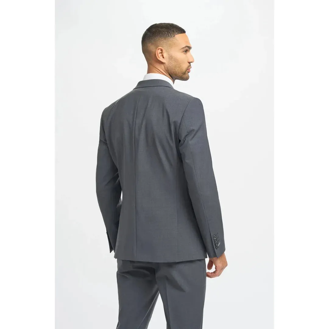 Bond - Men's Charcoal Double Breasted Blazer sold by Tru Clothing product image thumbnail 4