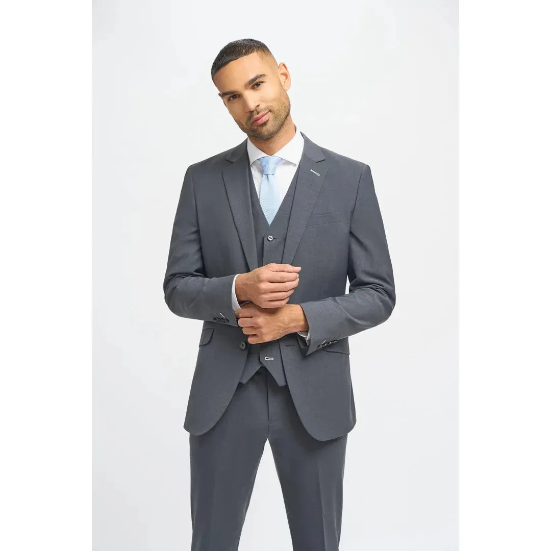 Bond - Men's Charcoal Tailored Fit Blazer sold by Tru Clothing