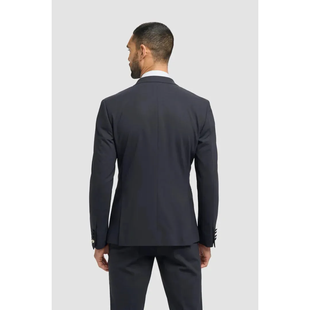 Aspen - Men's Navy Double Breasted Tuxedo Blazer sold by Tru Clothing product image thumbnail 5