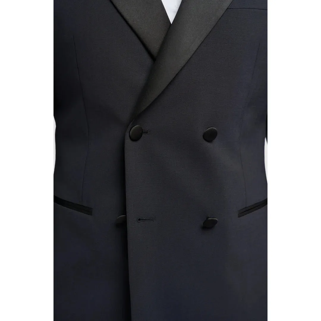 Aspen - Men's Navy Double Breasted Tuxedo Blazer sold by Tru Clothing product image thumbnail 3
