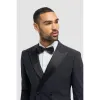 Aspen - Men's Navy Double Breasted Tuxedo Blazer sold by Tru Clothing