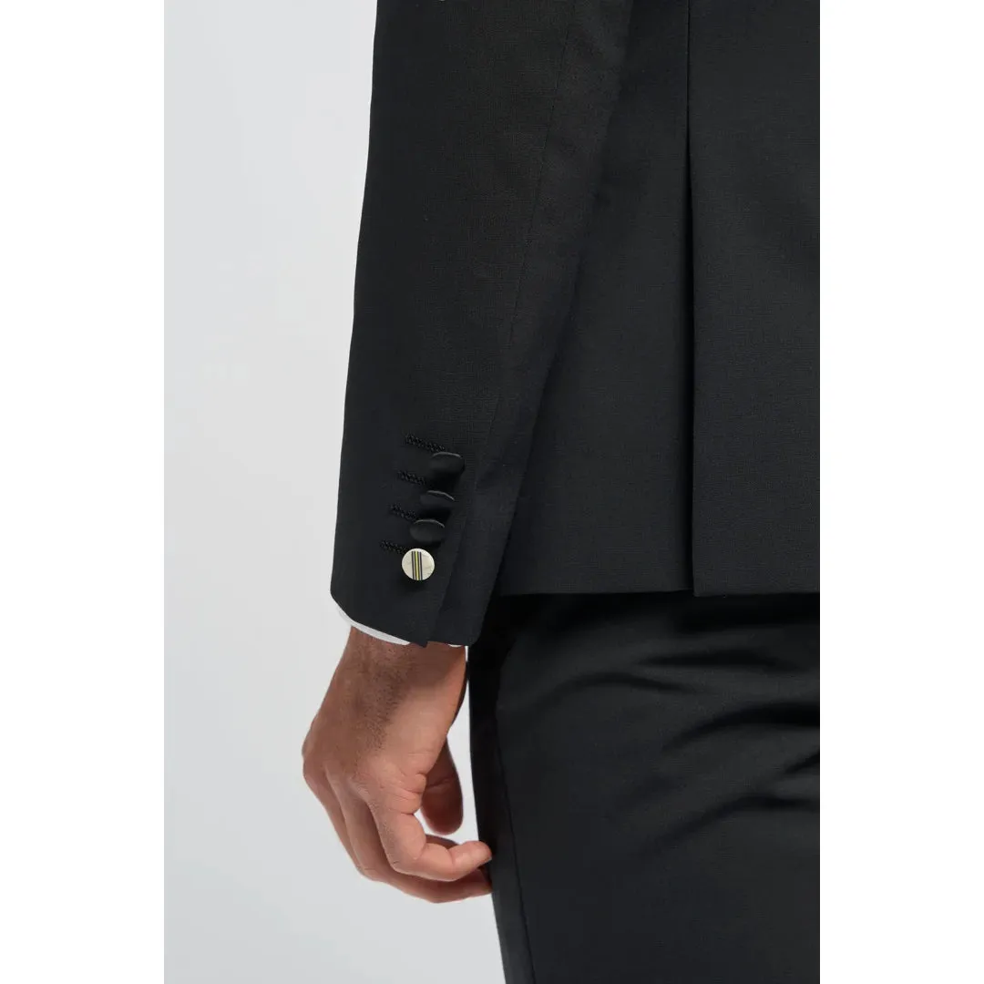 Aspen - Men's Black Double Breasted Tuxedo Blazer sold by Tru Clothing product image thumbnail 3