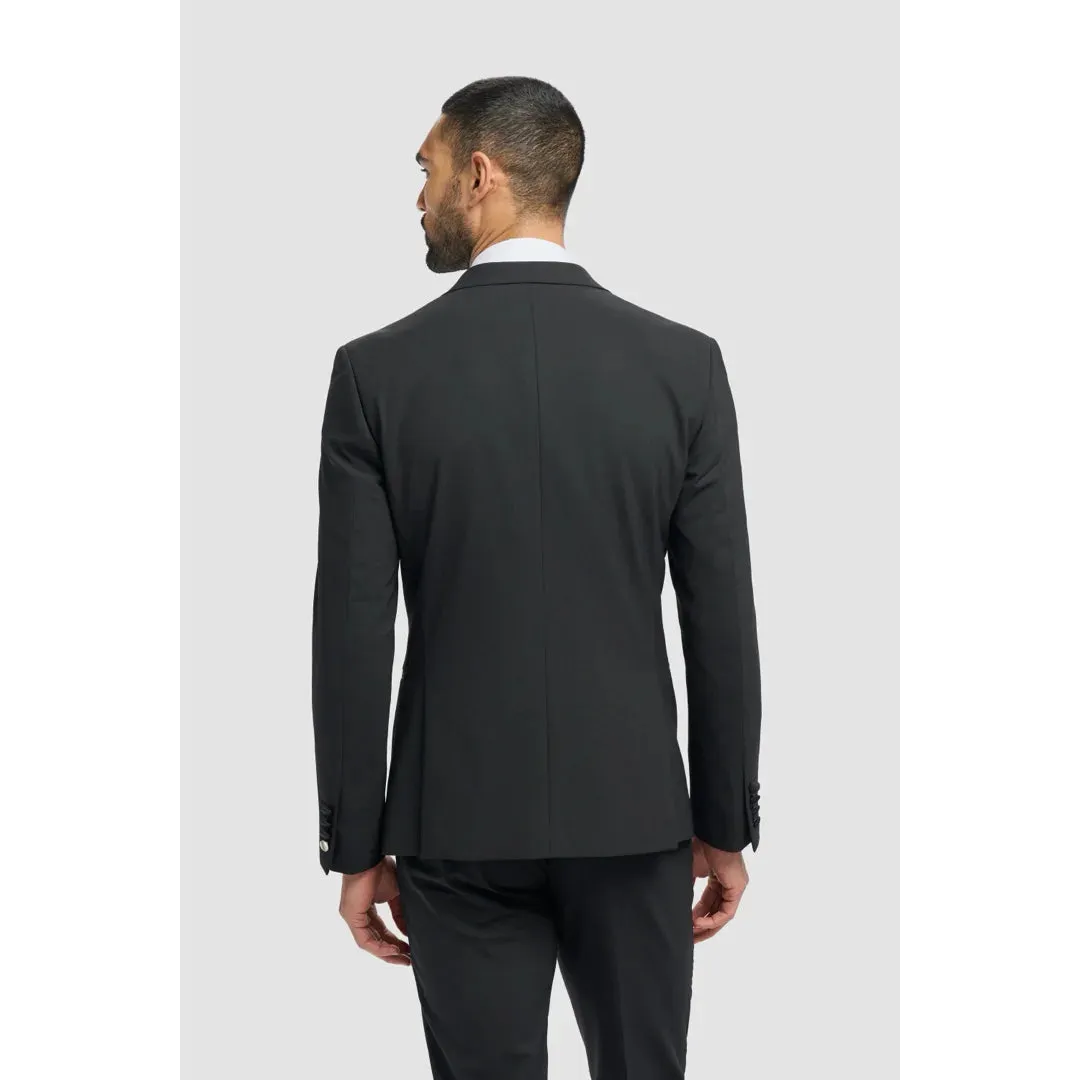 Aspen - Men's Black Double Breasted Tuxedo Blazer sold by Tru Clothing product image thumbnail 4