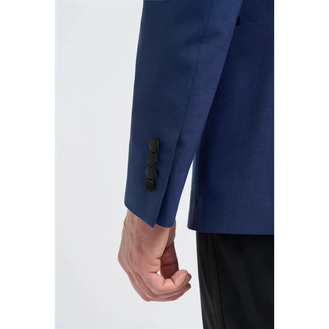 Aspen - Men's Blue Shawl Collar Tuxedo Blazer sold by Tru Clothing product image thumbnail 4