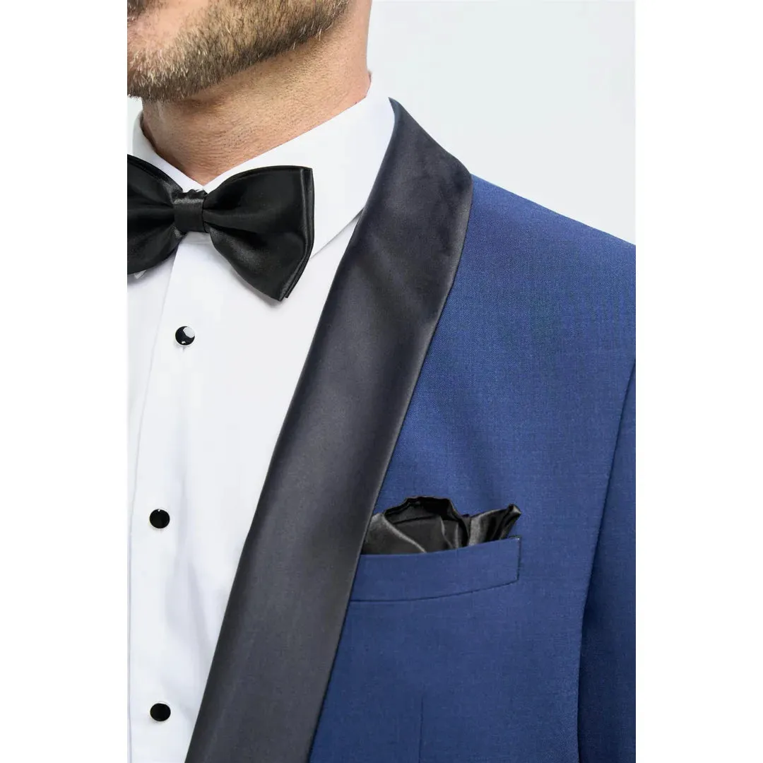 Aspen - Men's Blue Shawl Collar Tuxedo Blazer sold by Tru Clothing product image thumbnail 3