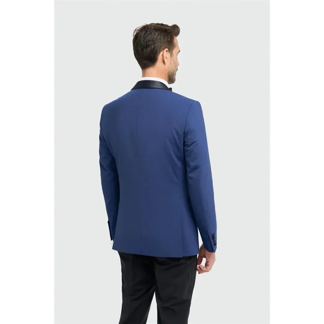 Aspen - Men's Blue Shawl Collar Tuxedo Blazer sold by Tru Clothing product image thumbnail 5