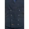 Torino - Men's 3 Piece Tailored Fit Navy Check Suit sold by Tru Clothing