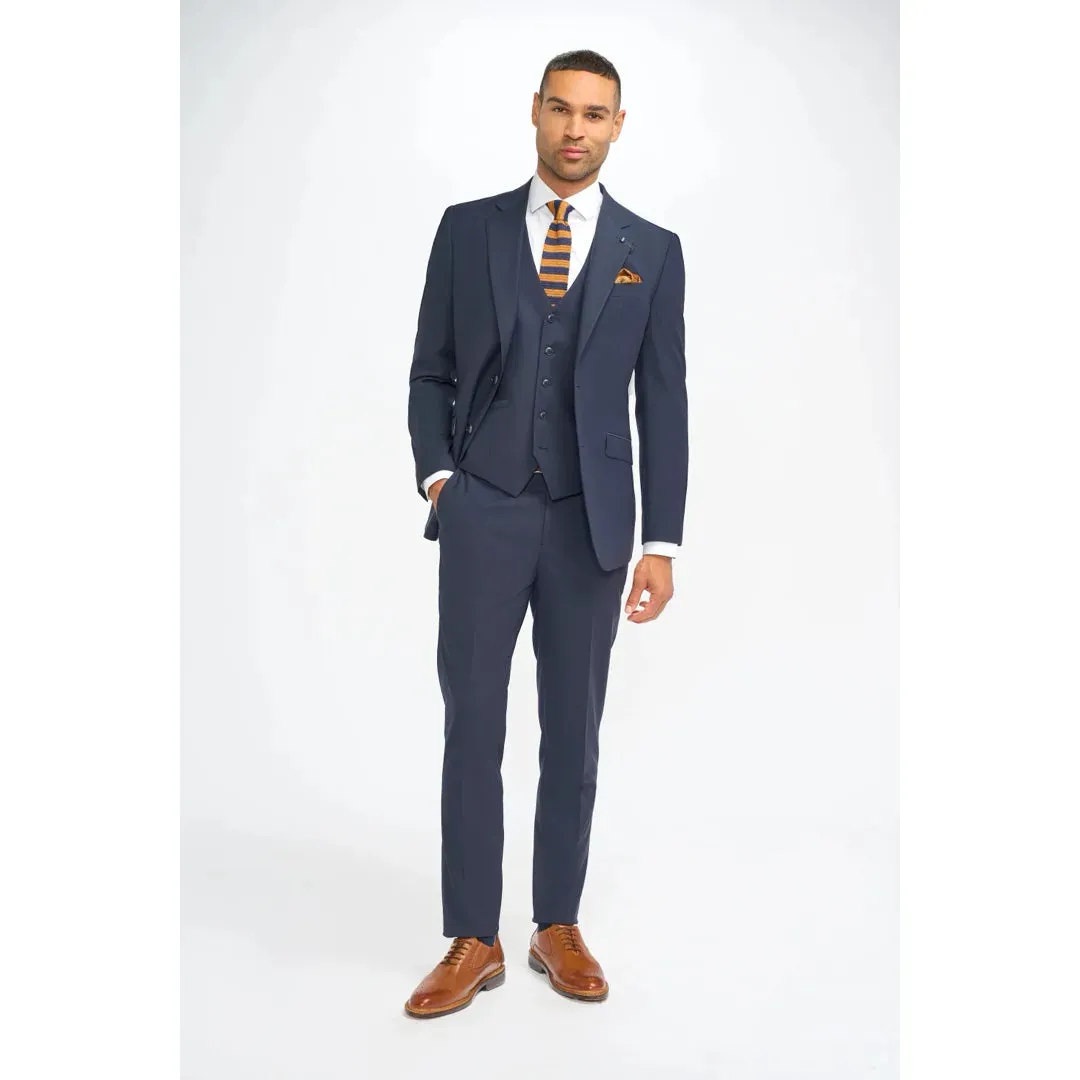 Malibu - Men's Navy 3 Piece Tailored Fit Suit sold by Tru Clothing product image thumbnail 2