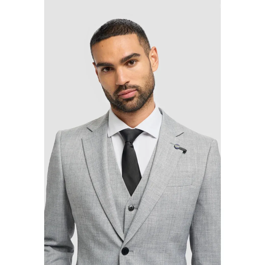 Malibu - Men's Grey 3 Piece Tailored Fit Suit sold by Tru Clothing product image thumbnail 3