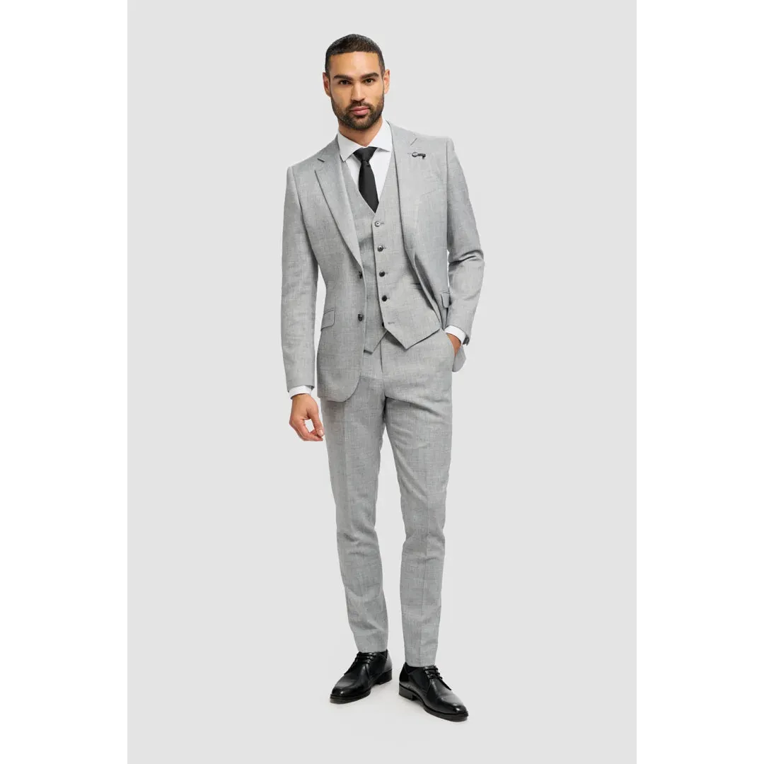 Malibu - Men's Grey 3 Piece Tailored Fit Suit sold by Tru Clothing product image thumbnail 2
