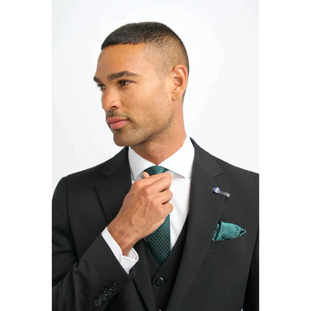 Malibu - Men's Black 3 Piece Tailored Fit Suit sold by Tru Clothing product image thumbnail 3