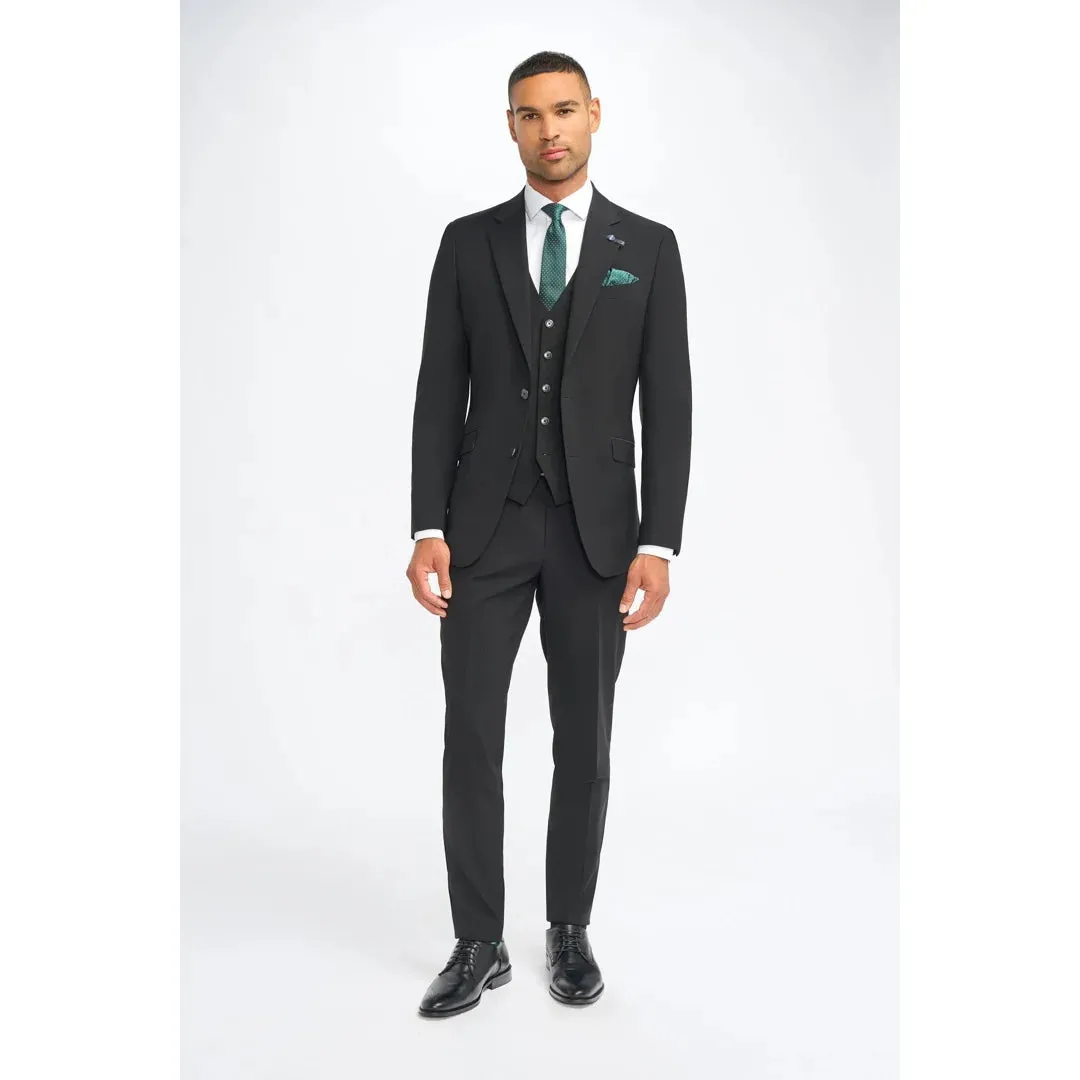 Malibu - Men's Black 3 Piece Tailored Fit Suit sold by Tru Clothing product image thumbnail 2