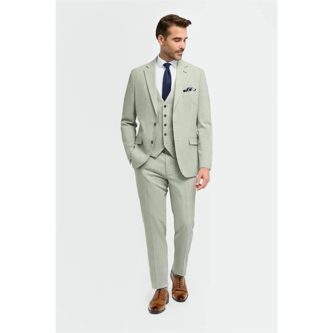 Camden - Men's Sage Green 3 Piece Tailored Fit Suit sold by Tru Clothing product image thumbnail 2