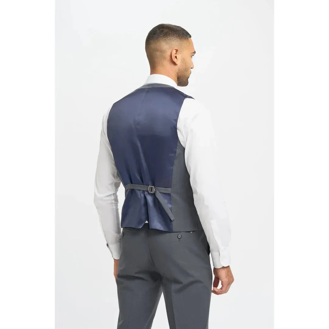Bond - Men's Charcoal 3 Piece Tailored Fit Suit sold by Tru Clothing product image thumbnail 4