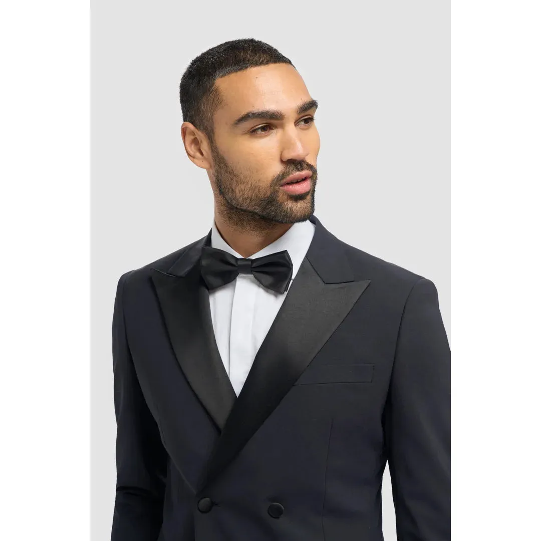 Aspen - Men's Navy 2 Piece Double Breasted Tuxedo Suit sold by Tru Clothing product image thumbnail 3